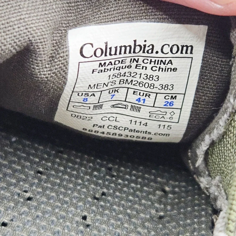 Columbia Bahama Vent II Shoes Mens 8 Green Slip On Casual Comfort Lightweight‎